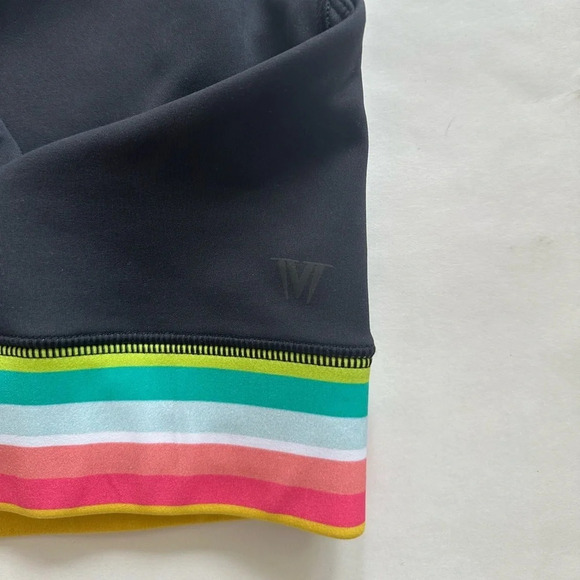 New IVL Collective Rainbow Stripe Sports Bra Size 10 L Black Maize Crossback - Picture 8 of 8